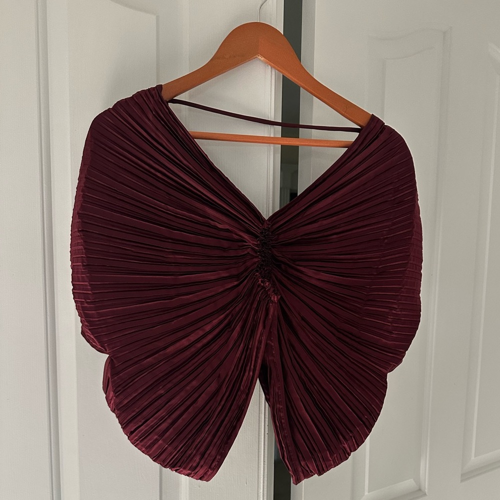 Cult Gaia, Maroon Juniper Top, size medium